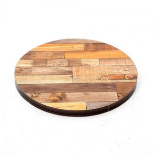 멜라민빈티지 원형 상판 오크