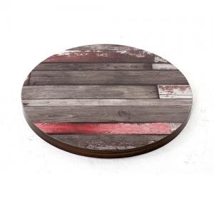 멜라민빈티지 원형 상판 그레이